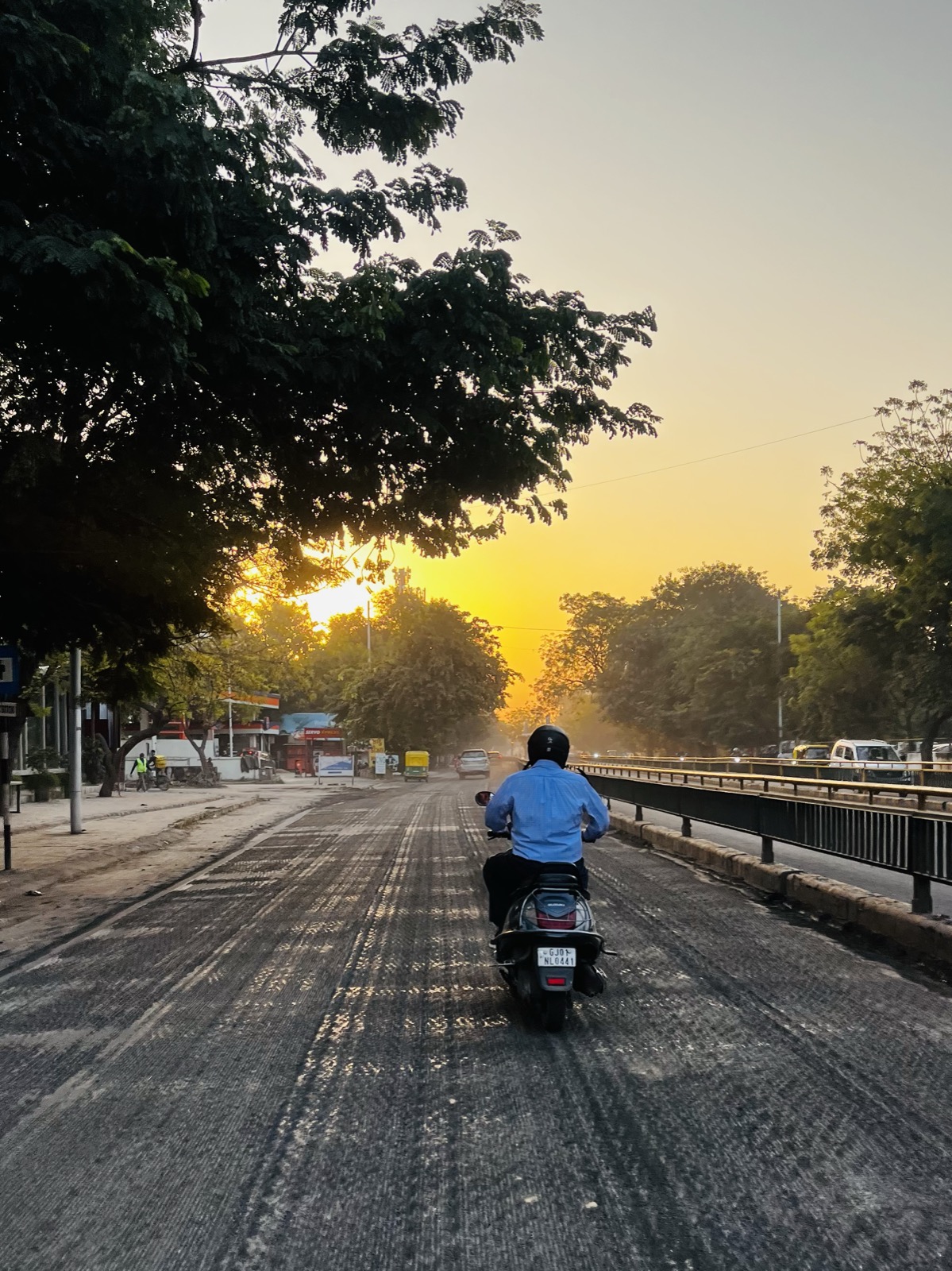 Streets album cover — rider heading into the sunrise